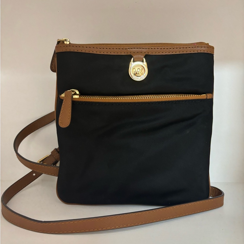 Michael Kors Kempton Black Nylon Crossbody Bag - Small